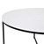 Fairdale White Marble Finish Coffee Table with Round Matte Black Cross Brace Frame