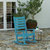 Fielder Contemporary Rocking Chair, All-Weather HDPE Indoor/Outdoor Rocker - Blue