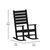 Fielder Contemporary Rocking Chair, All-Weather HDPE Indoor/Outdoor Rocker In Black