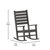 Fielder Contemporary Rocking Chair, All-Weather HDPE Indoor/Outdoor Rocker In Gray