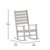 Fielder Contemporary Rocking Chair, All-Weather HDPE Indoor/Outdoor Rocker In White