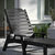 Gaylord Adjustable Adirondack Lounger With Cup Holder- All-Weather Indoor/Outdoor HDPE Lounge Chair In Black