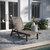 Gaylord Adjustable Adirondack Lounger With Cup Holder- All-Weather Indoor/Outdoor HDPE Lounge Chair - Brown