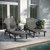 Gaylord Set Of 2 Adjustable Adirondack Loungers With Cup Holders- All-Weather Indoor/Outdoor HDPE Lounge Chairs In Gray - Gray