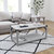 Green River Modern Farmhouse Engineered Wood Coffee Table And Powder Coated Steel Accents In Aspen Gray