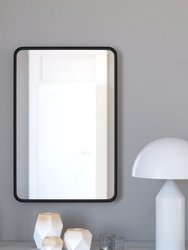 Halstead 20" x 30" Decorative Wall Mirror In Matte Black
