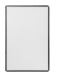 Halstead 24" x 36" Hanging Rectangular Mirror Modern Black Metal Frame Bordered Wall Mount Mirror with Rounded Corners