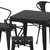 Hara Five Piece Indoor-Outdoor Dining Table And Chairs Set