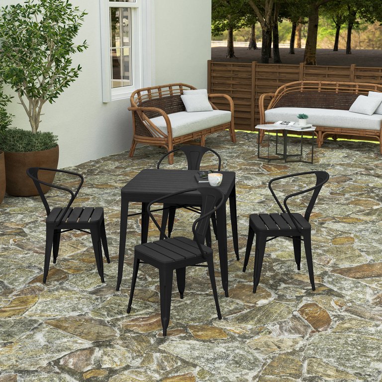 Hara Five Piece Indoor-Outdoor Dining Table And Chairs Set