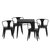 Hara Five Piece Indoor-Outdoor Dining Table And Chairs Set