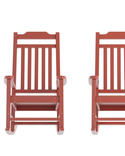 Merrick Lane Hillford Poly Resin Indoor/Outdoor Rocking Chairs - Set Of 2 product