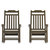 Hillford Poly Resin Indoor/Outdoor Rocking Chairs - Set Of 2 - Mahogany