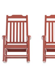 Hillford Poly Resin Indoor/Outdoor Rocking Chairs - Set Of 2 - Red