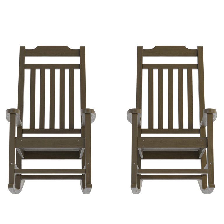 Hillford Poly Resin Indoor/Outdoor Rocking Chairs - Set Of 2