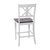 Imelda Set Of Two Solid Wood Modern Farmhouse Counter Height Dining Stool In Antique White Wash Finish