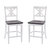 Imelda Set Of Two Solid Wood Modern Farmhouse Counter Height Dining Stool In Antique White Wash Finish