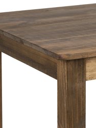 Jessamine 60" x 38" Rectangular Antique Rustic Solid Pine Farm Dining Table
