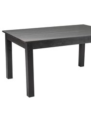 Jessamine 60" x 38" Rectangular Solid Pine Farm Dining Table - Black Wash