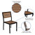 Kersey 5 Piece Patio Table and Chairs Set Faux Teak Wood And Metal Indoor/Outdoor Table And Chairs With All-Weather Purpose