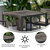 Kersey Outdoor 35" Square Dining Table With Umbrella Hole