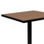 Kersey Outdoor Patio Table All-Weather 30" Square Dining Table with Faux Teak Poly Slats - Steel Frame