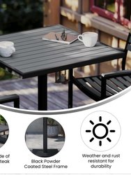 Kersey Outdoor Patio Table All-Weather 30" Square Dining Table