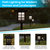 Lantern Style All-Weather Outdoor LED Solar Lights, Black Solar Powered Lights for Pathway