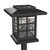 Lantern Style All-Weather Outdoor LED Solar Lights, Black Solar Powered Lights for Pathway