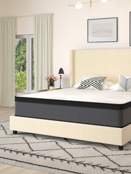 Lofton 13" Euro Top Mattress In A Box With Hybrid Pocket Spring And Foam Design For Supportive Pressure Relief