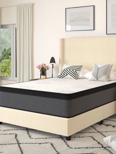 Merrick Lane Lofton 13" Euro Top Mattress In A Box With Hybrid Pocket Spring And Foam Design For Supportive Pressure Relief product