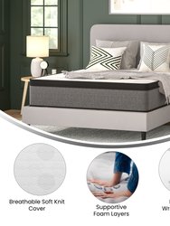 Lofton 13" Euro Top Mattress In A Box With Hybrid Pocket Spring And Foam Design For Supportive Pressure Relief