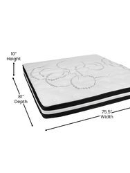 Luna 10 Inch Hybrid Twin Size Mattress CertiPUR-US Certified Foam & Pocket Spring Mattress in a Box