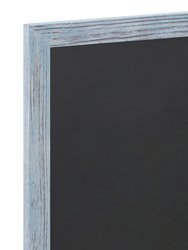 Magda 18" x 24" Rustic Blue Wall Mount Magnetic Chalkboard Sign, Hanging Wall Chalkboard Memo Board
