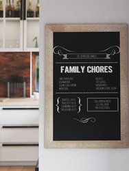 Magda 20" x 30" Weathered Wall Mount Magnetic Chalkboard Sign, Hanging Wall Chalkboard Memo Board - Weathered Finish