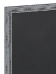 Magda 24" x 36" Rustic Gray Wall Mount Magnetic Chalkboard Sign, Hanging Wall Chalkboard Memo Board