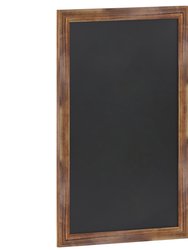 Magda 24" x 36" Torched Wood Wall Mount Magnetic Chalkboard Sign, Hanging Wall Chalkboard Memo Board