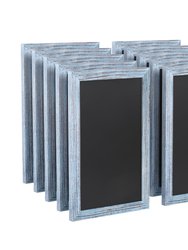 Magda Set of 10 Wall Mount Magnetic Chalkboards In Rustic Blue, 11" x 17"