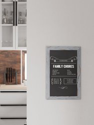 Magda Set of 10 Wall Mount Magnetic Chalkboards In Rustic Gray, 11" x 17"