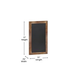 Magda Set of 10 Wall Mount Magnetic Chalkboards in Torched Wood, 11" x 17"