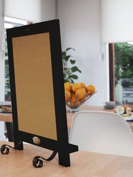 Magda Set Of 10 Wall Mount Or Tabletop Magnetic Chalkboards With Folding Metal Legs In Black,  9.5" x 14"