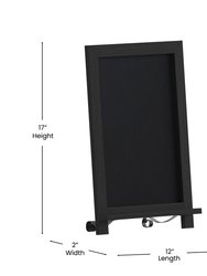 Magda Set Of 10 Wall Mount Or Tabletop Magnetic Chalkboards With Folding Metal Legs In Black