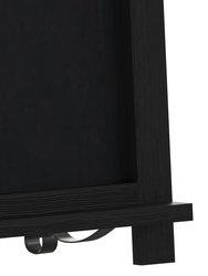 Magda Set Of 10 Wall Mount Or Tabletop Magnetic Chalkboards With Folding Metal Legs In Black