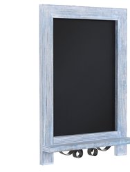 Magda Set Of 10 Wall Mount Or Tabletop Magnetic Chalkboards With Folding Metal Legs In Rustic Blue, 9.5" x 14"