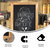 Magda Set Of 10 Wall Mount Or Tabletop Magnetic Chalkboards With Folding Metal Legs In Torched Wood, 12" x 17"