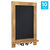 Magda Set Of 10 Wall Mount Or Tabletop Magnetic Chalkboards With Folding Metal Legs In Torched Wood,9.5" x 14"