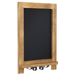 Magda Set Of 10 Wall Mount Or Tabletop Magnetic Chalkboards With Folding Metal Legs In Torched Wood,9.5" x 14"