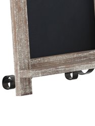 Magda Set Of 10 Wall Mount Or Tabletop Magnetic Chalkboards With Folding Metal Legs In Weathered,  9.5" x 14"
