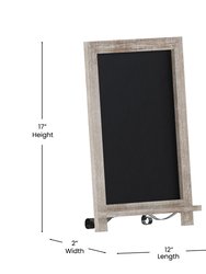 Magda Set Of 10 Wall Mount Or Tabletop Magnetic Chalkboards With Folding Metal Legs In Weathered,12" x 17"