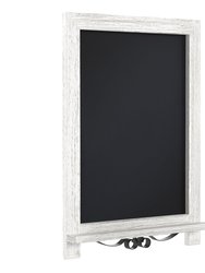 Magda Set Of 10 Wall Mount Or Tabletop Magnetic Chalkboards With Folding Metal Legs In Whitewashed, 12" x 17"