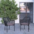 Magnolia Outdoor Furniture Sets 2 Piece Black All-Weather Woven Patio Chairs With Gray Cushions - Black